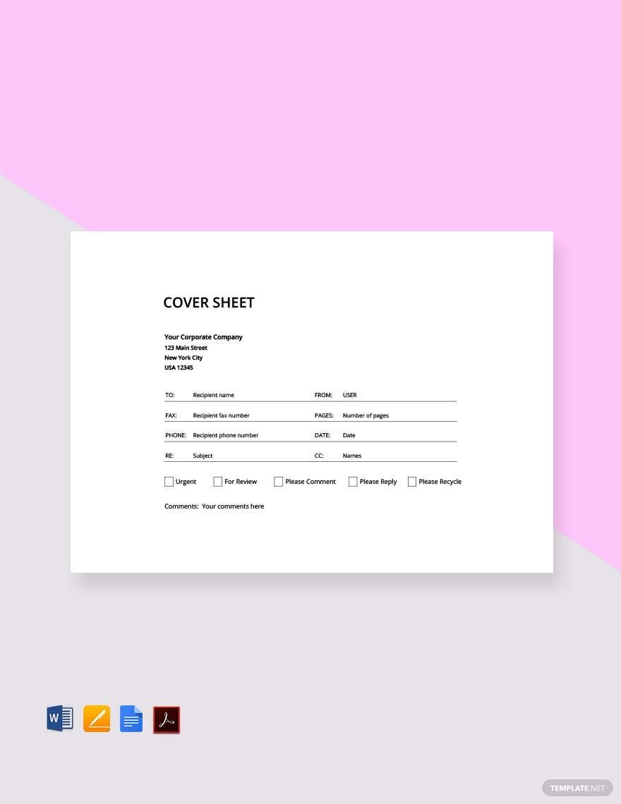 Cover Sheet