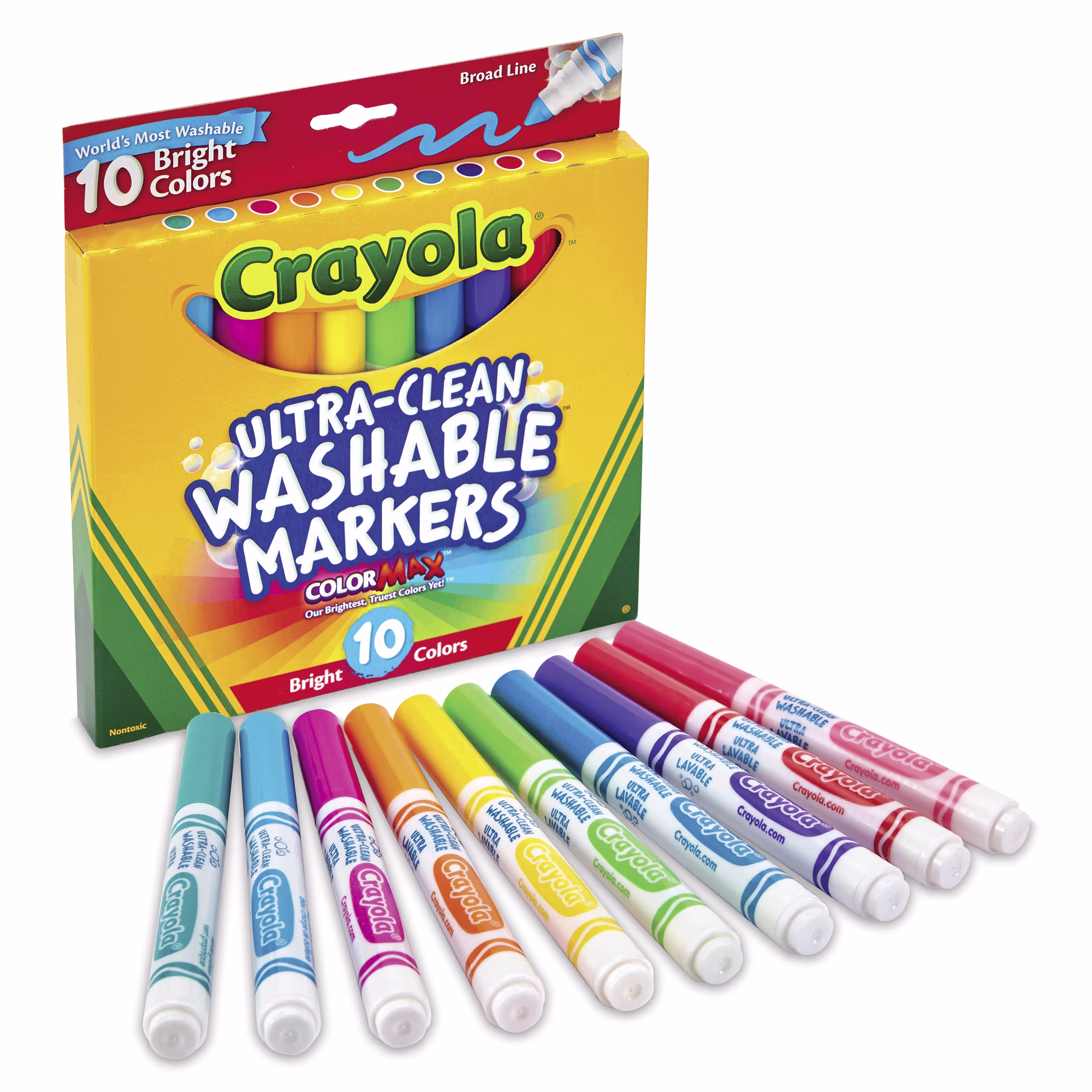 Crayola Washable Markers - 10 Colors - 10 Pack