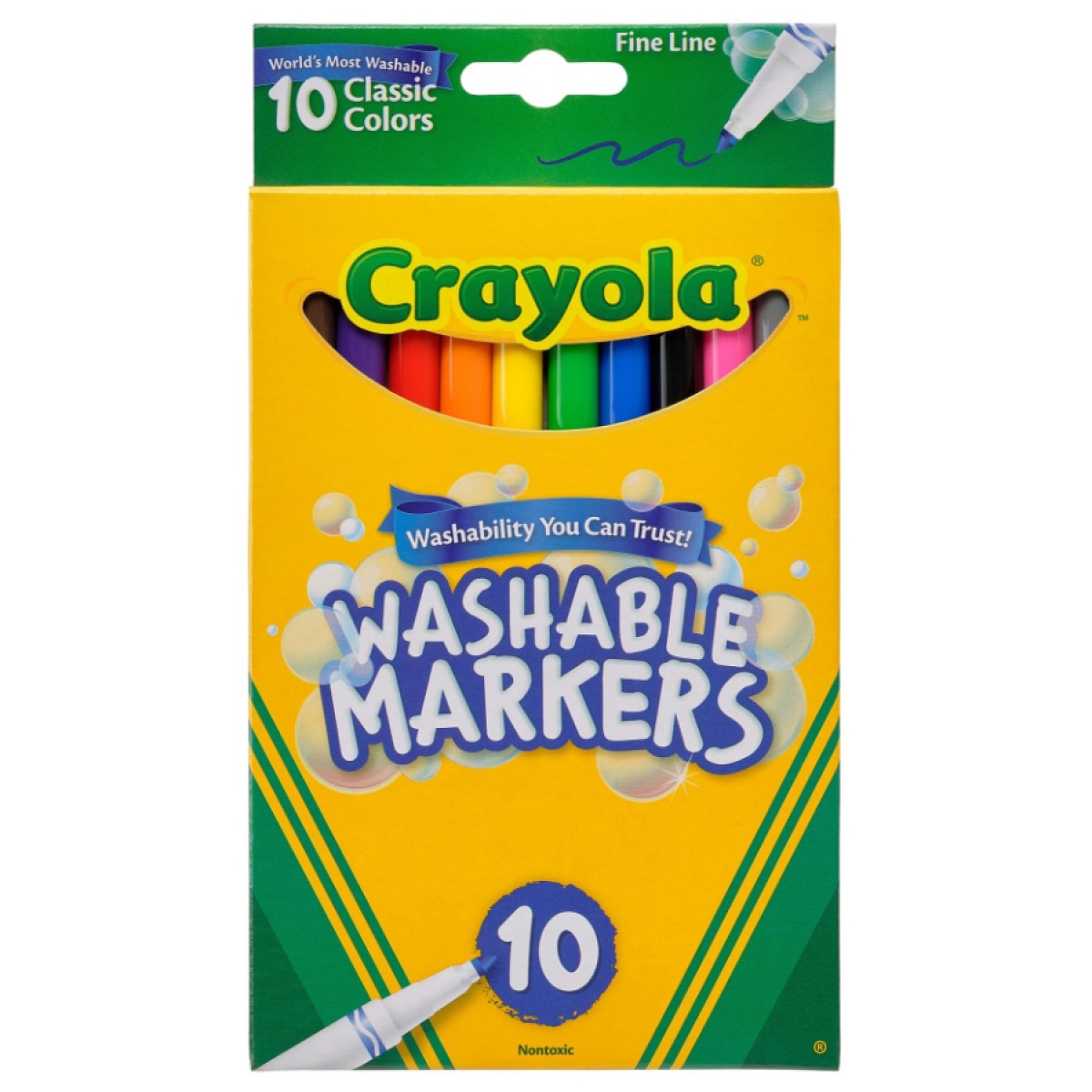 Crayola Washable Markers - 10 Colors - 10 Pack