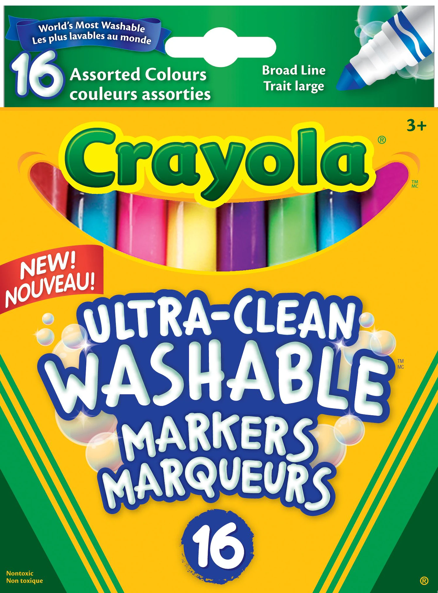 Crayola Washable Markers - 16 Colors - 10 Pack
