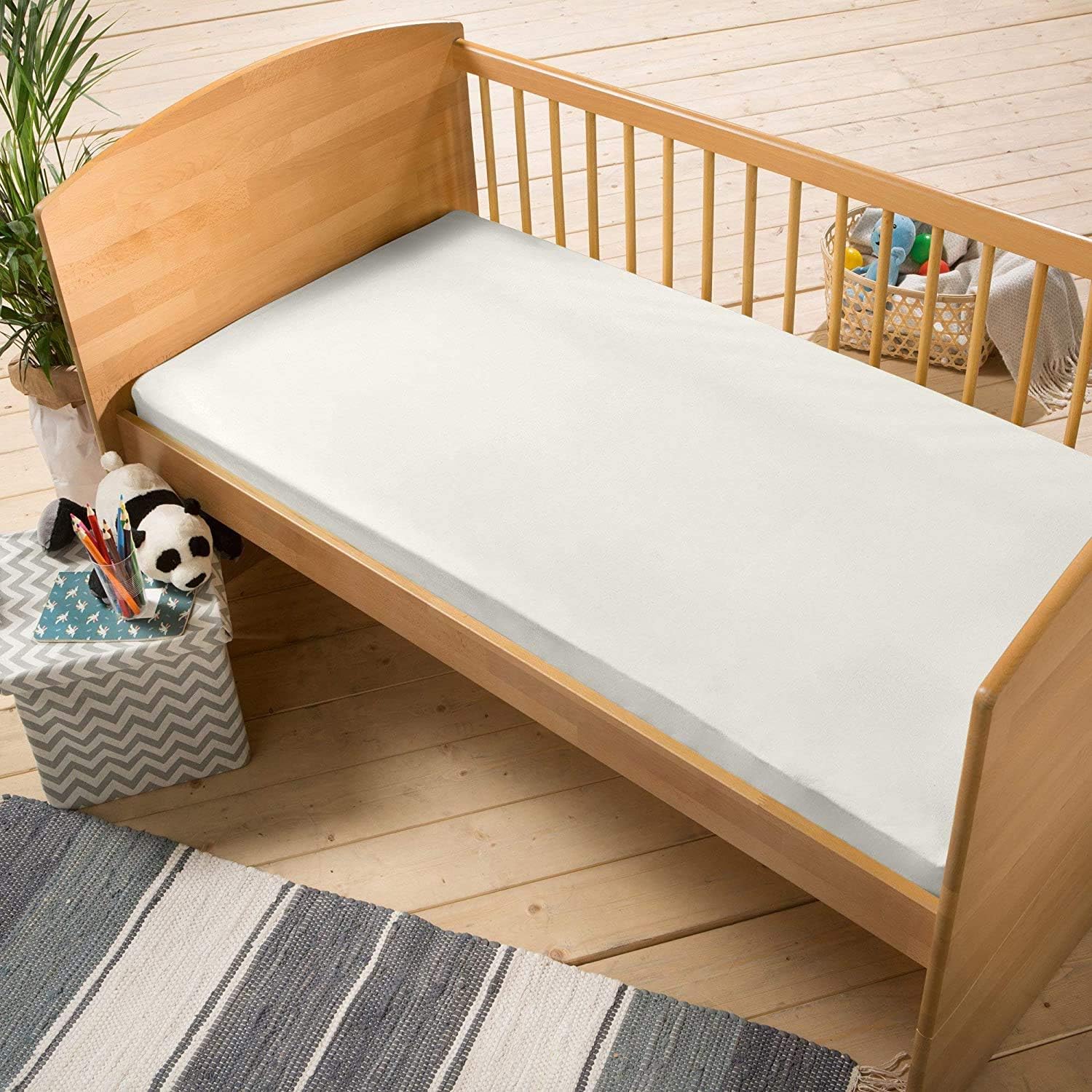 Crib Sheet - Fitted - 60x120cm - White
