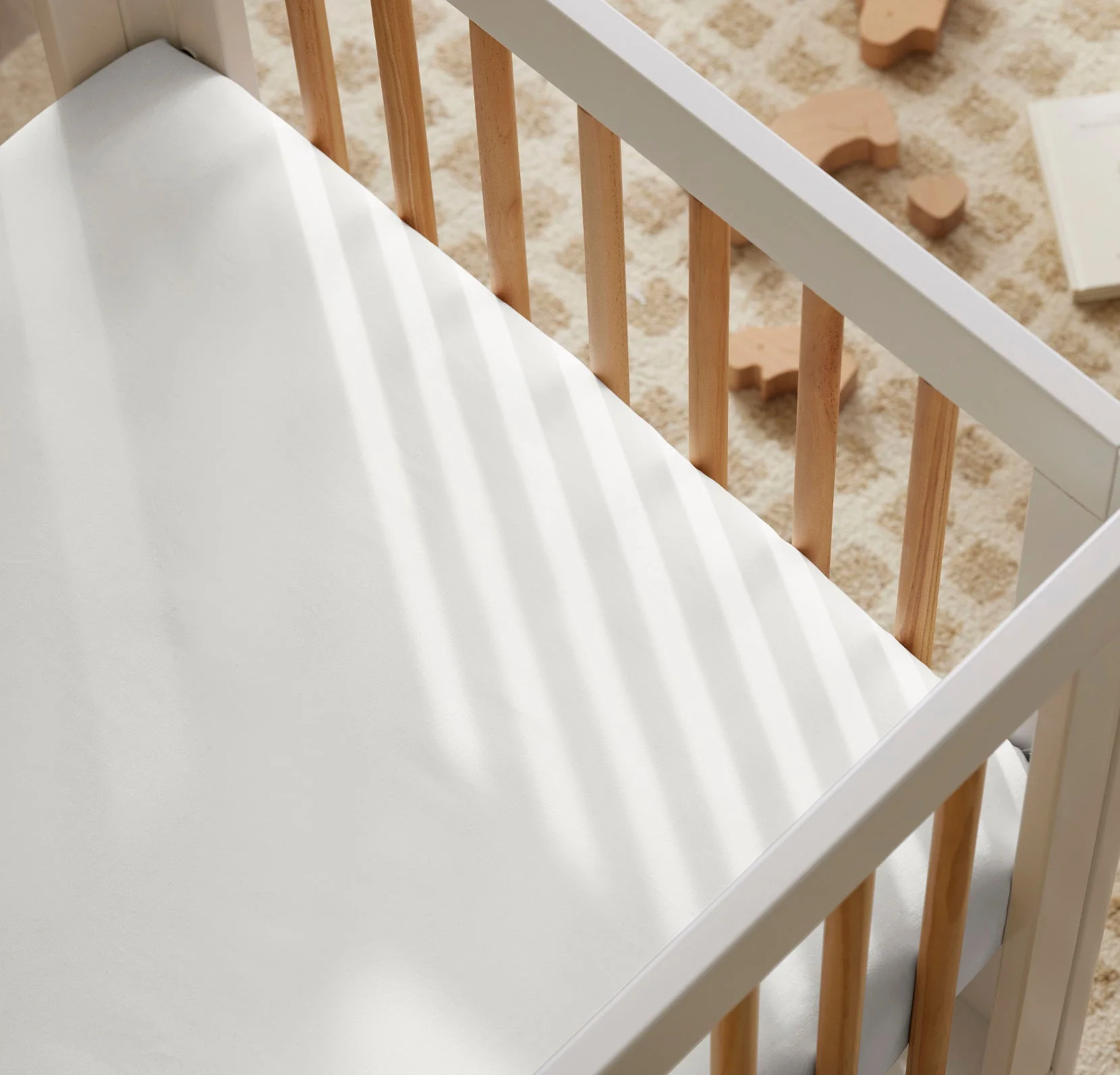 Crib Sheet - Fitted - 60x120cm - White