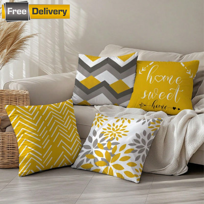 Cushion Cover Set - 45x45cm - 4 Pieces - Geometric