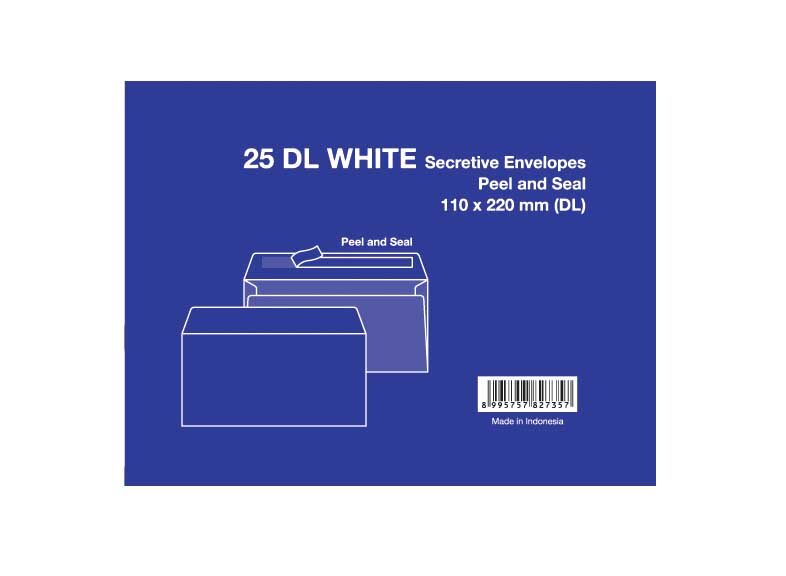 DL Envelope - White - 100 Pack