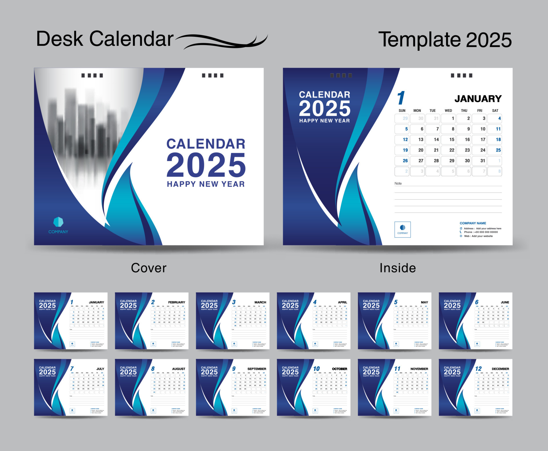 Desk Calendar 2025
