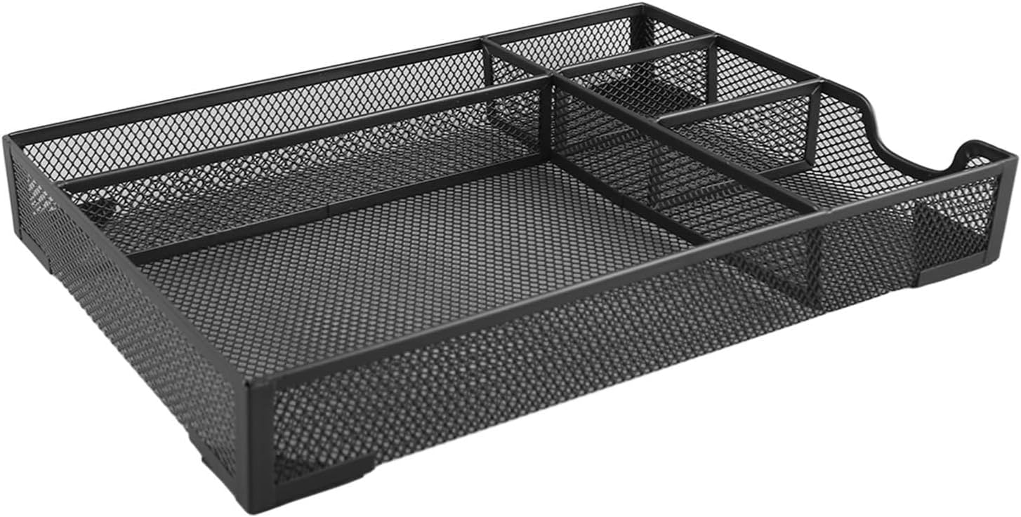 Desk Organizer - 5 Compartment - Black