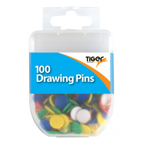 Drawing Pins - Colored - 100 Pack