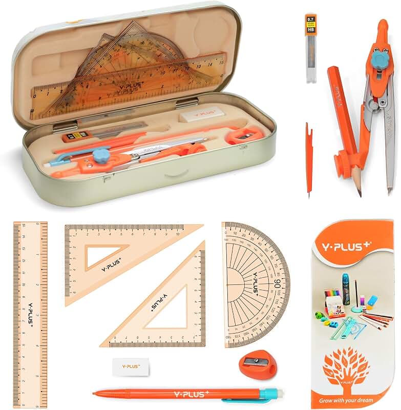 Drawing Set - Geometry Kit - 12 Pieces