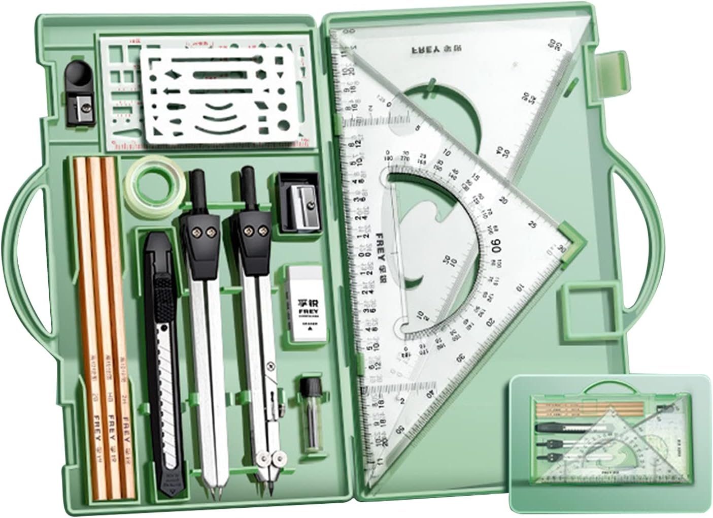 Drawing Set - Geometry Kit - 12 Pieces