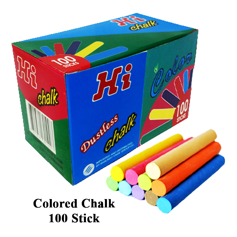 Dustless Chalk - 100 Pack - Colored