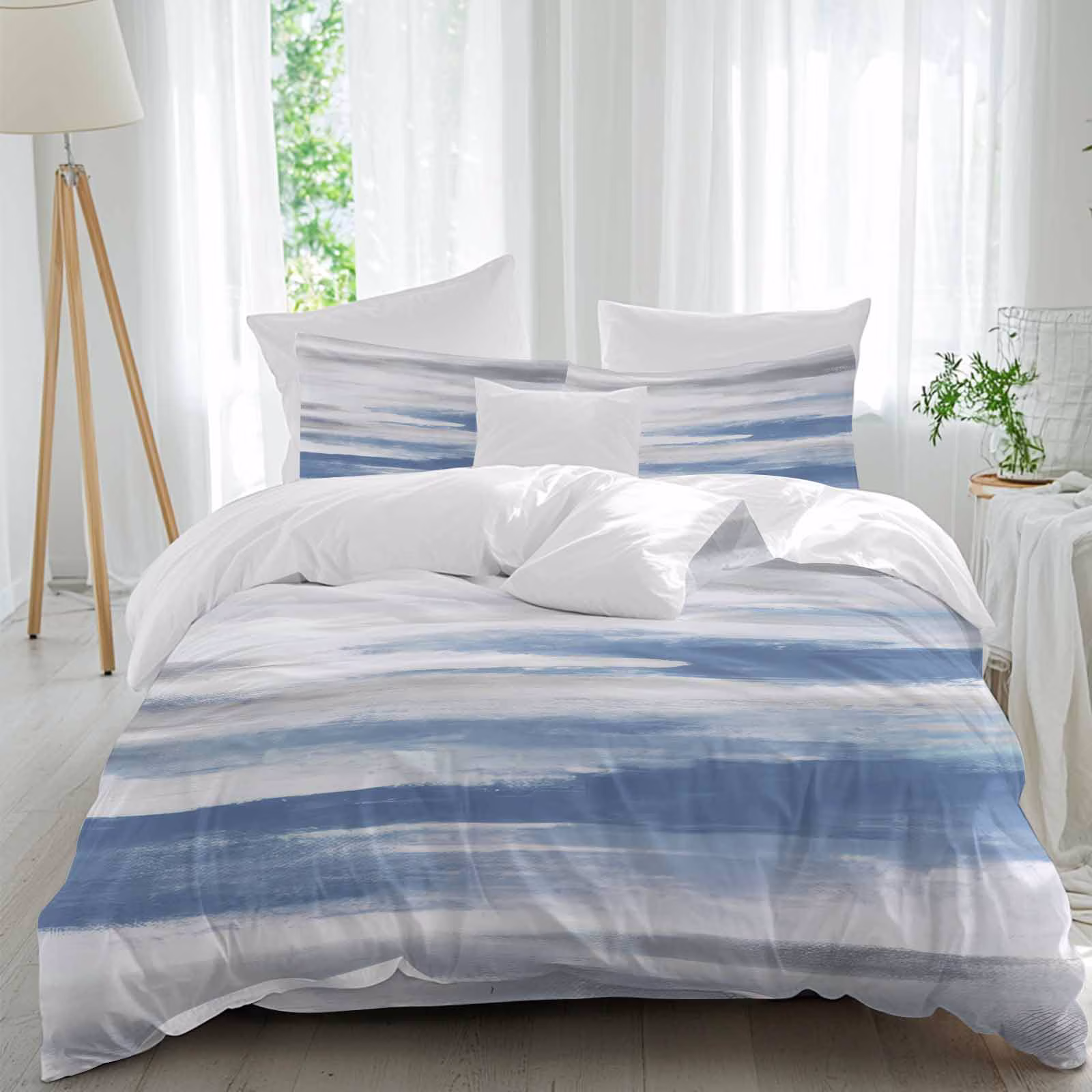 Duvet Cover Set - King - 4 Piece - Blue