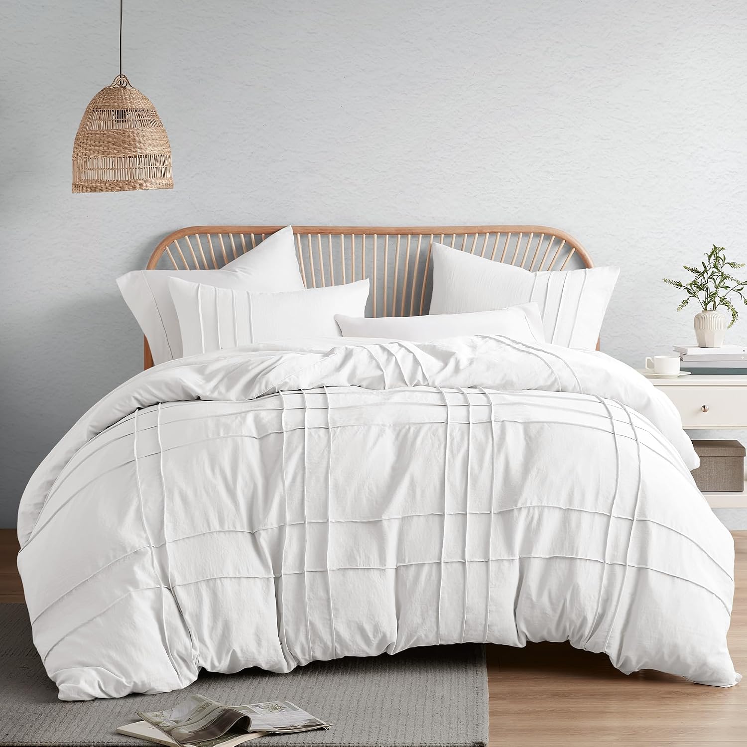 Duvet Cover Set - King - 4 Piece - White