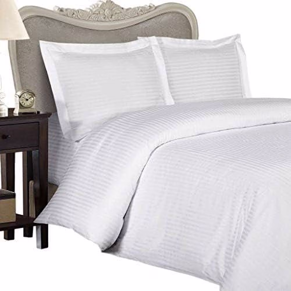 Egyptian Cotton Bed Sheet Set - King - 4 Piece - White