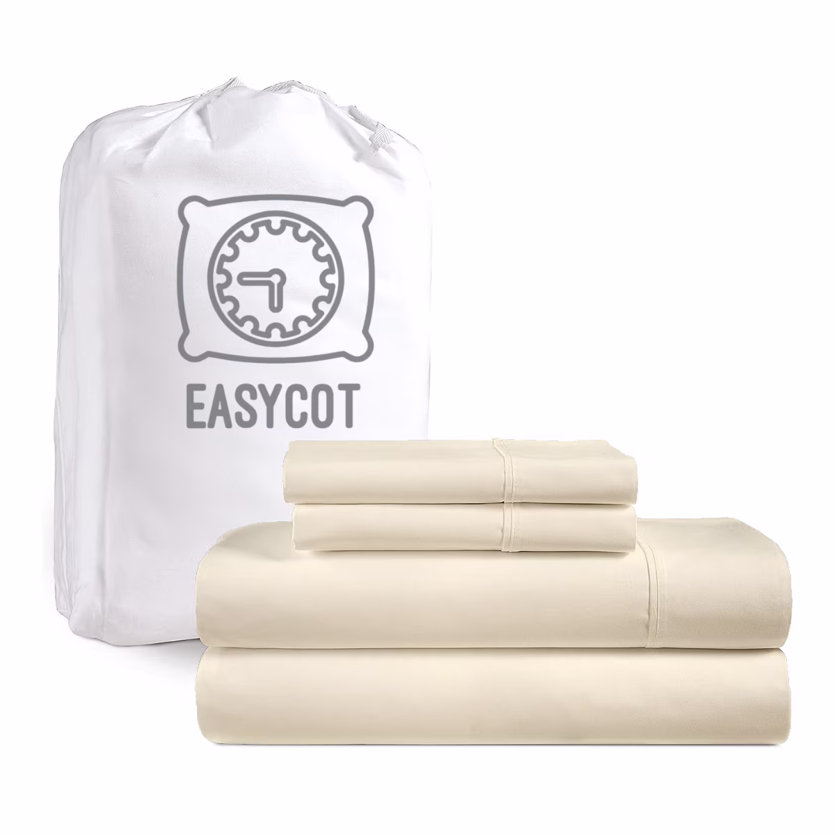 Egyptian Cotton Bed Sheet Set - Single - 4 Piece - White