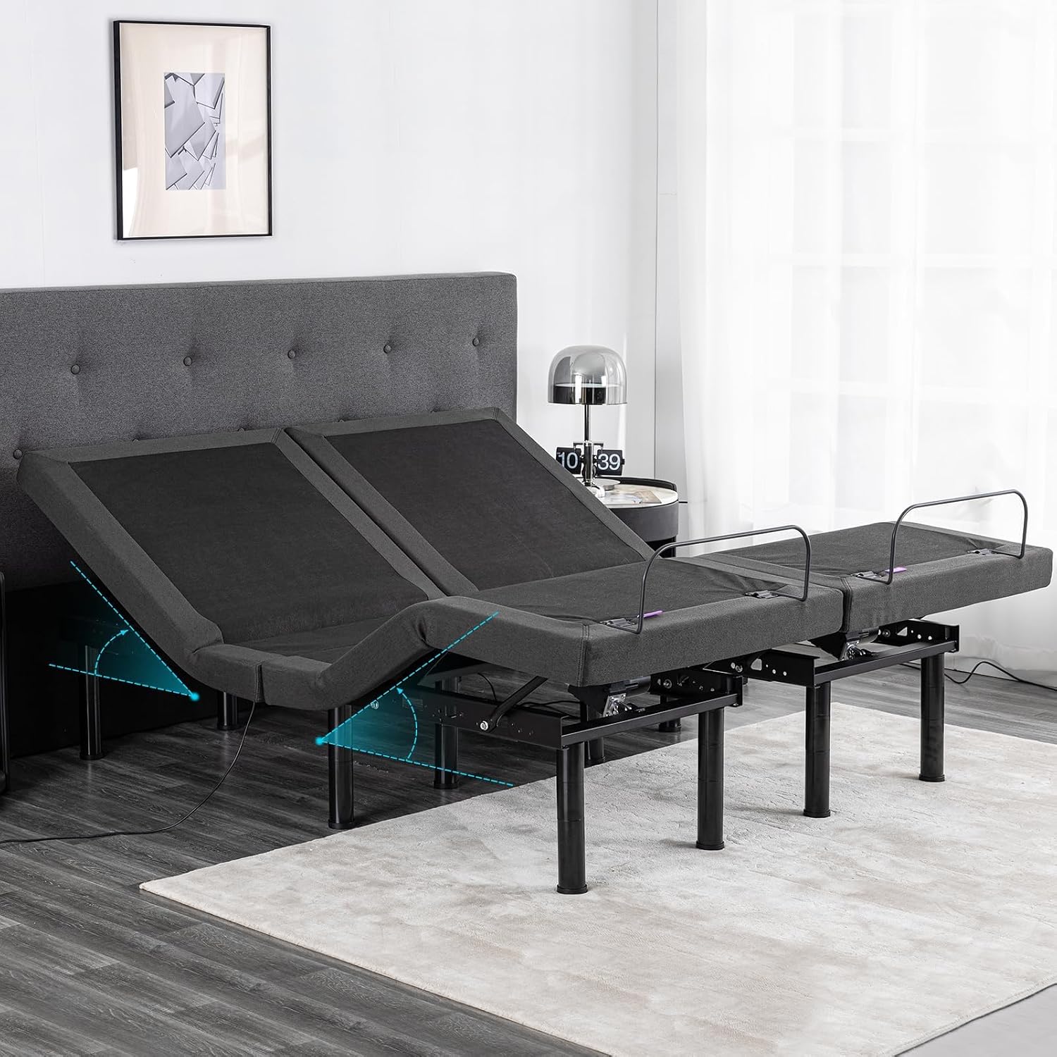 Electric Adjustable Bed - Double 12 inch Hypoallergenic