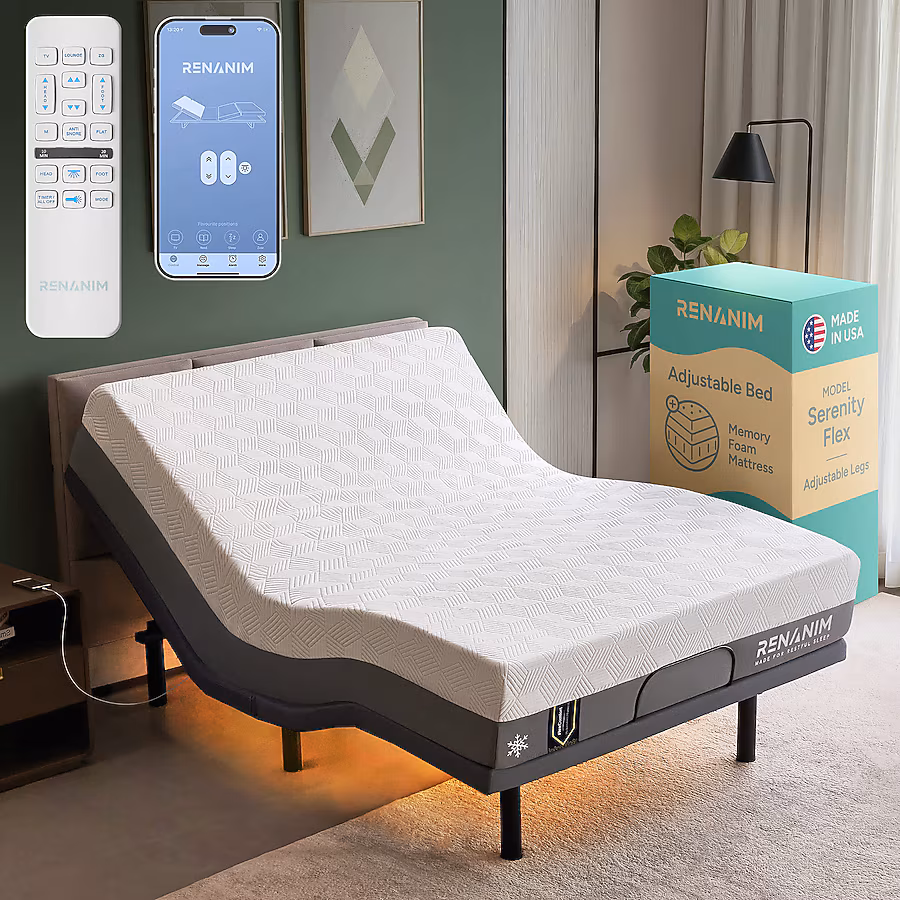 Electric Adjustable Bed - Full 12 inch Firm Support