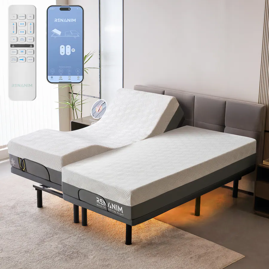 Electric Adjustable Bed - King 10 inch Hypoallergenic