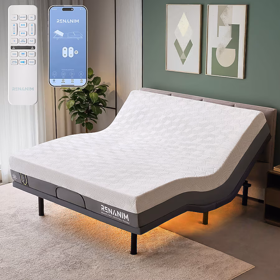 Electric Adjustable Bed - King 10 inch Hypoallergenic