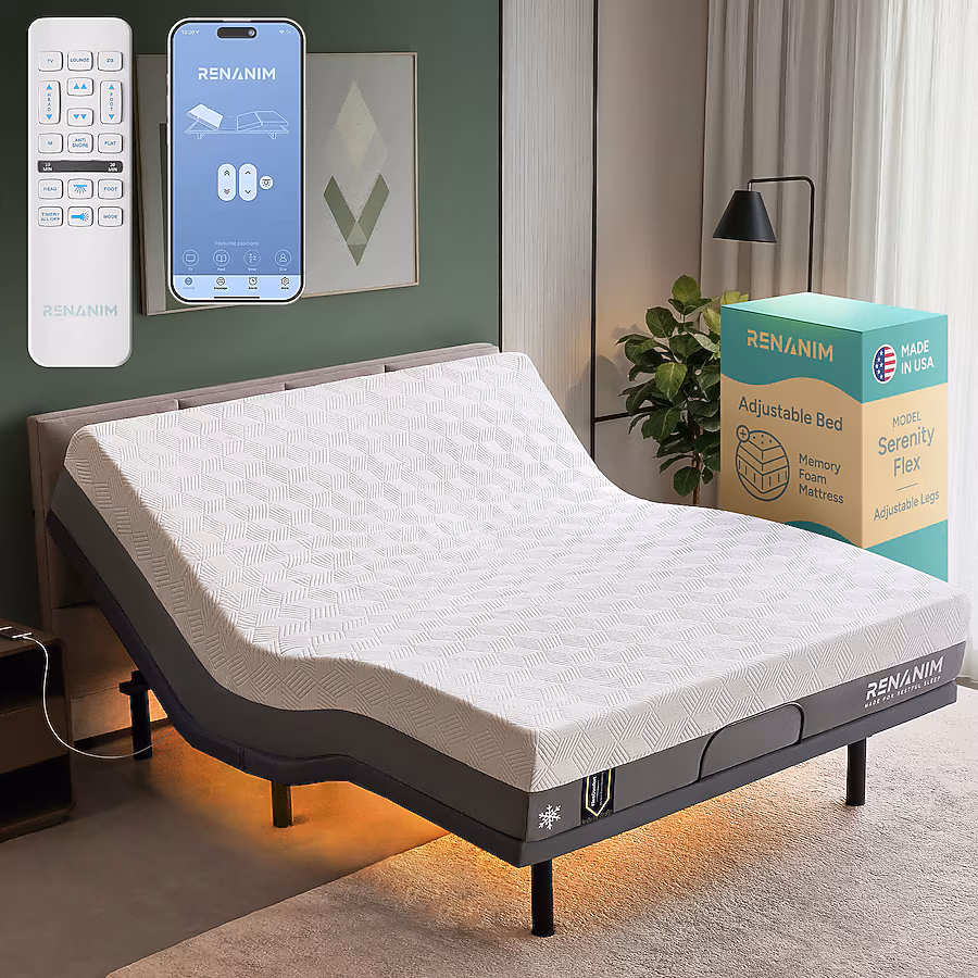 Electric Adjustable Bed - King 12 inch Cooling