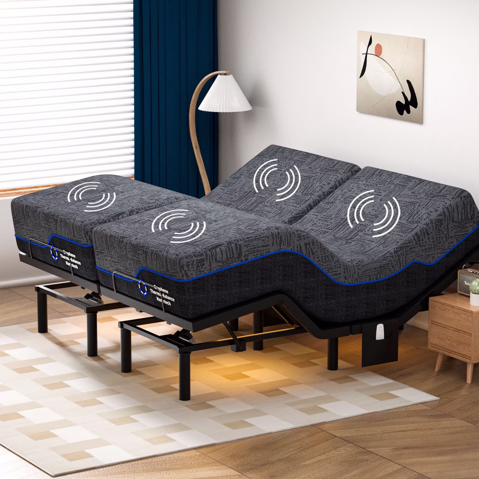 Electric Adjustable Bed - King 14 inch Hypoallergenic