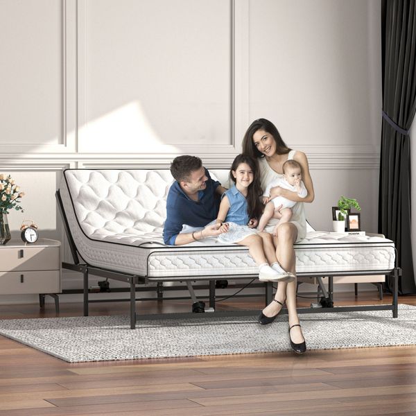 Electric Adjustable Bed - King 6 inch Firm Support