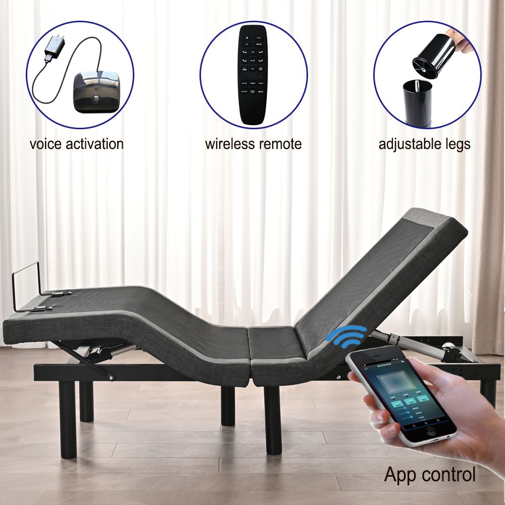 Electric Adjustable Bed - King 8 inch Plush