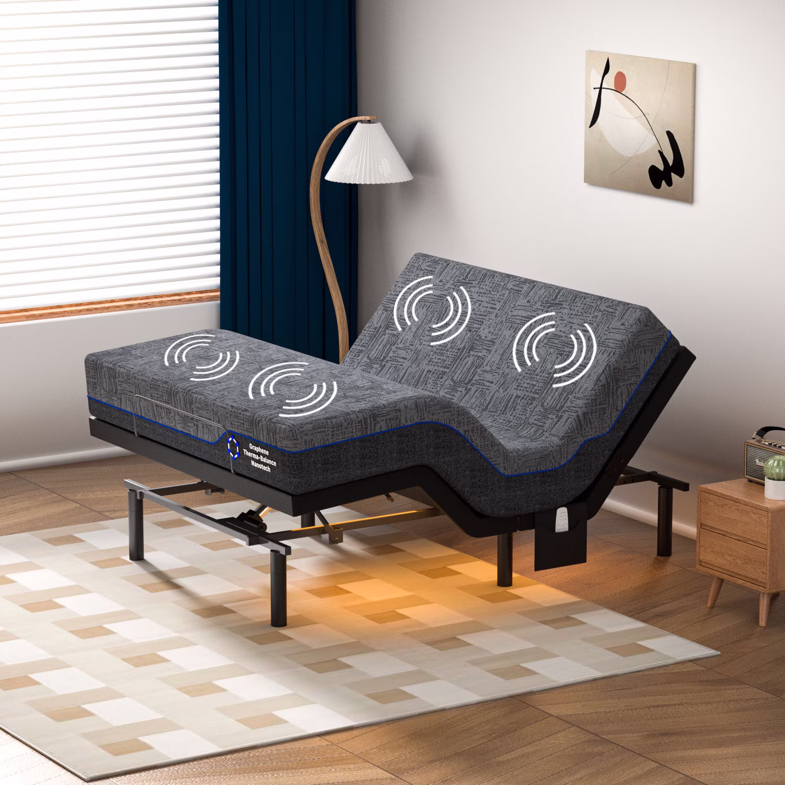 Electric Adjustable Bed - Single 10 inch Hypoallergenic