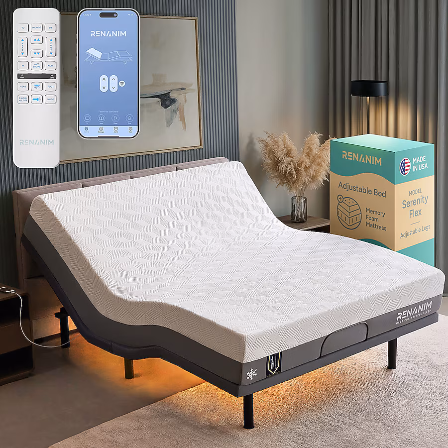 Electric Adjustable Bed - Single 12 inch Firm Support