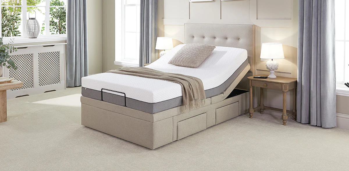 Electric Adjustable Bed - Single 12 inch Hypoallergenic
