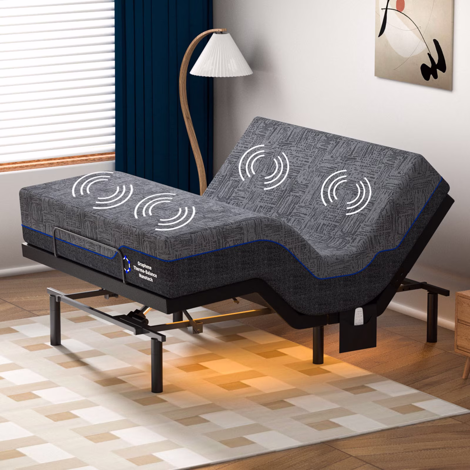 Electric Adjustable Bed - Single 12 inch Hypoallergenic
