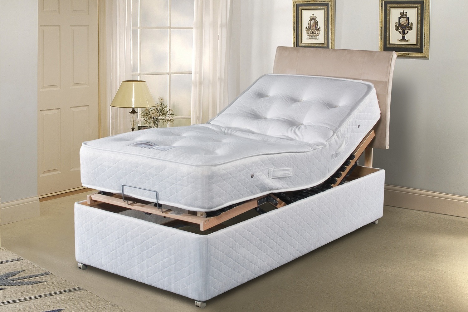 Electric Adjustable Bed - Single 14 inch Medium Firm
