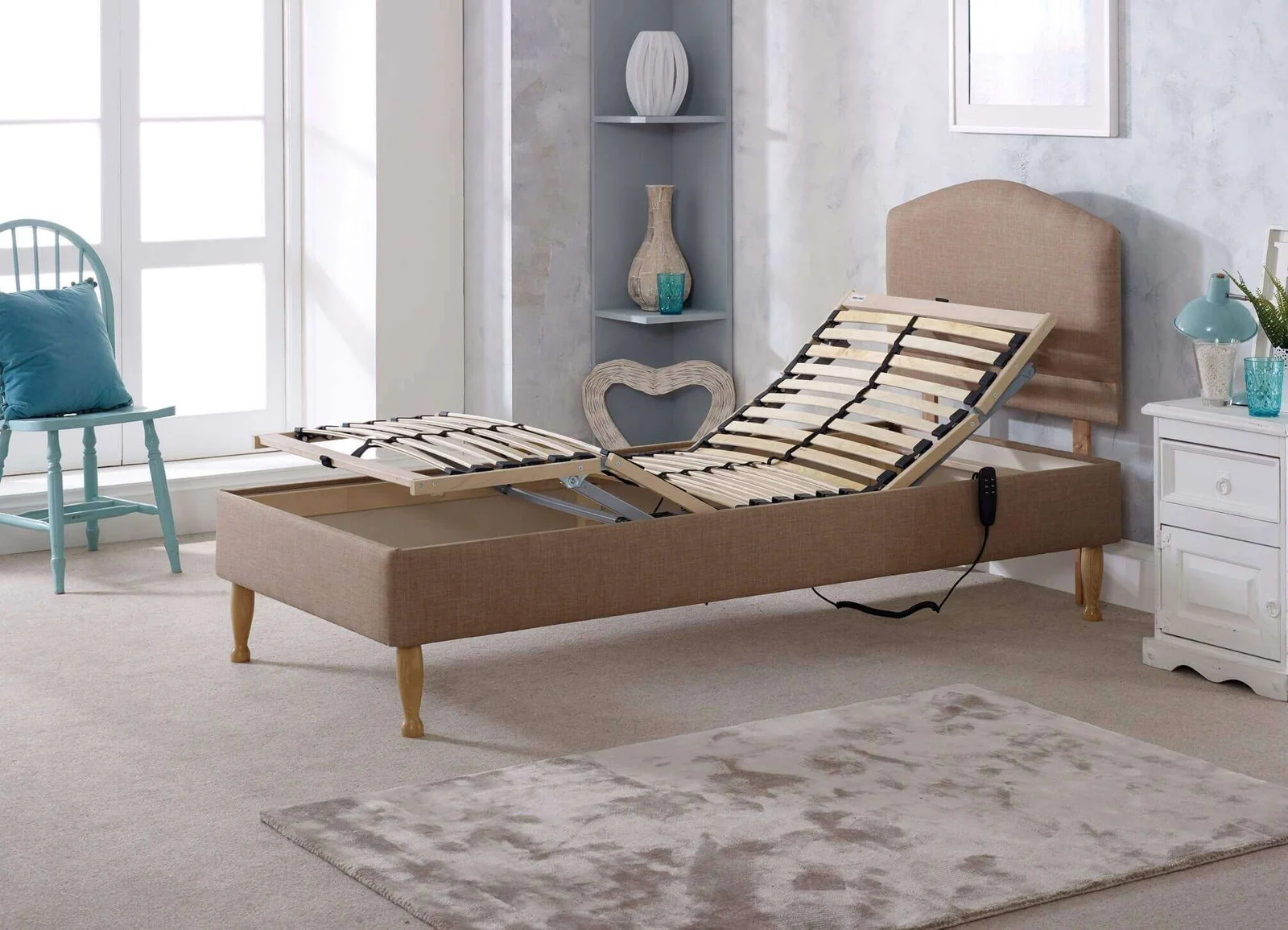 Electric Adjustable Bed - Single 6 inch Plush
