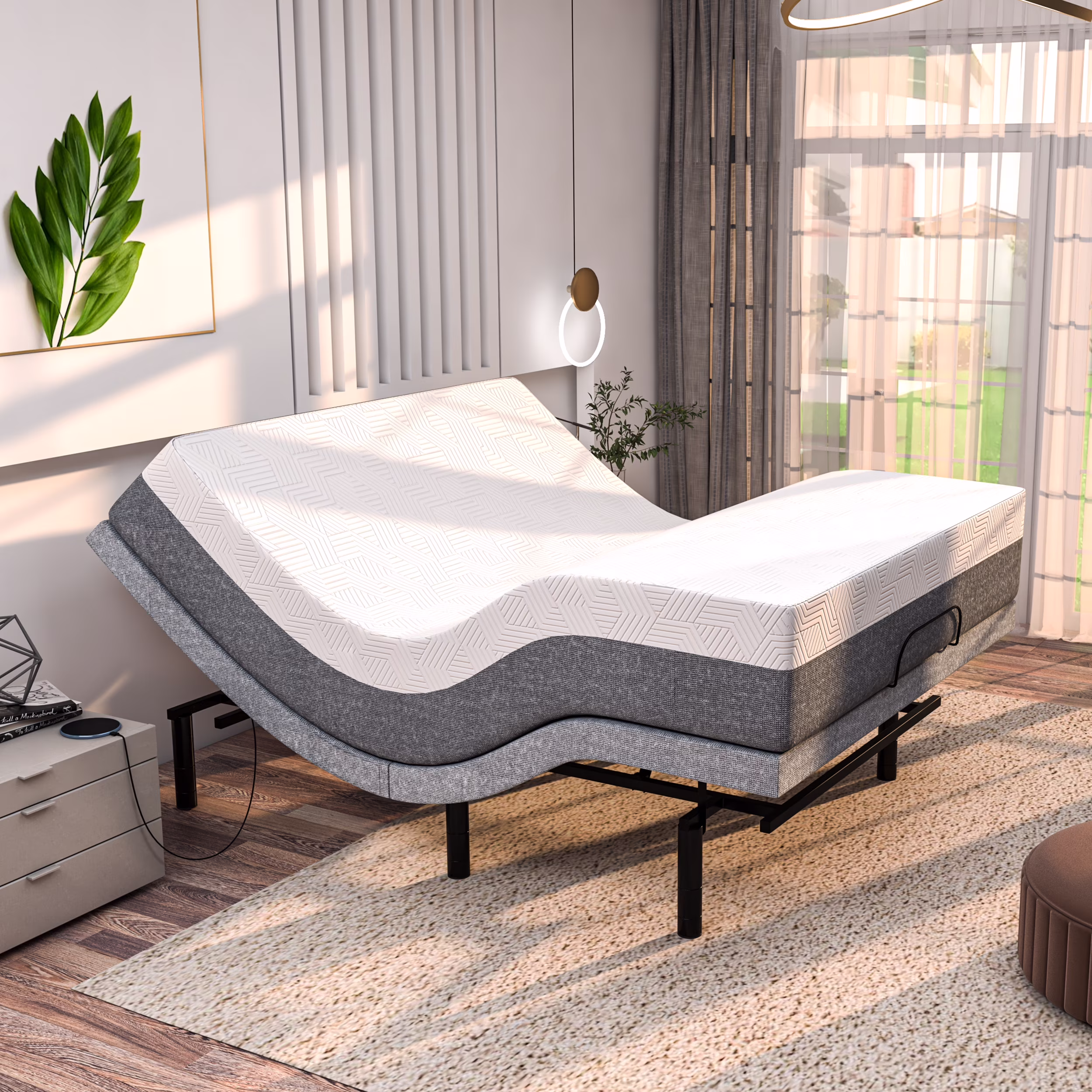 Electric Adjustable Bed - Super King 8 inch Hypoallergenic