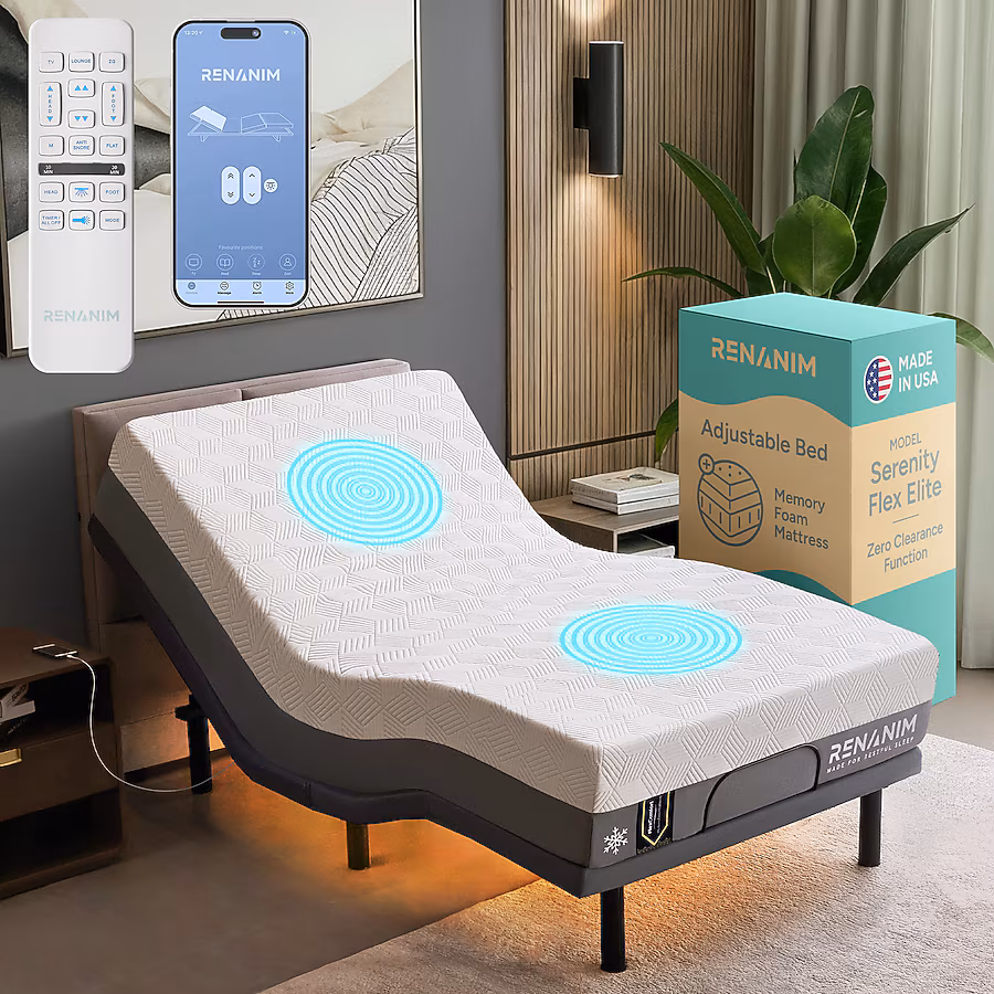 Electric Adjustable Bed - Twin XL 14 inch Medium Firm