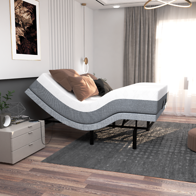 Electric Adjustable Bed - Twin XL 14 inch Plush