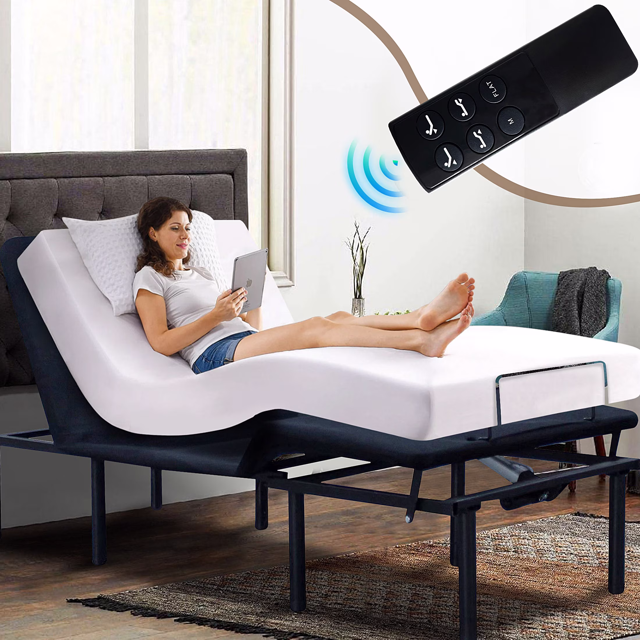 Electric Adjustable Bed - Twin XL 6 inch Eco-friendly