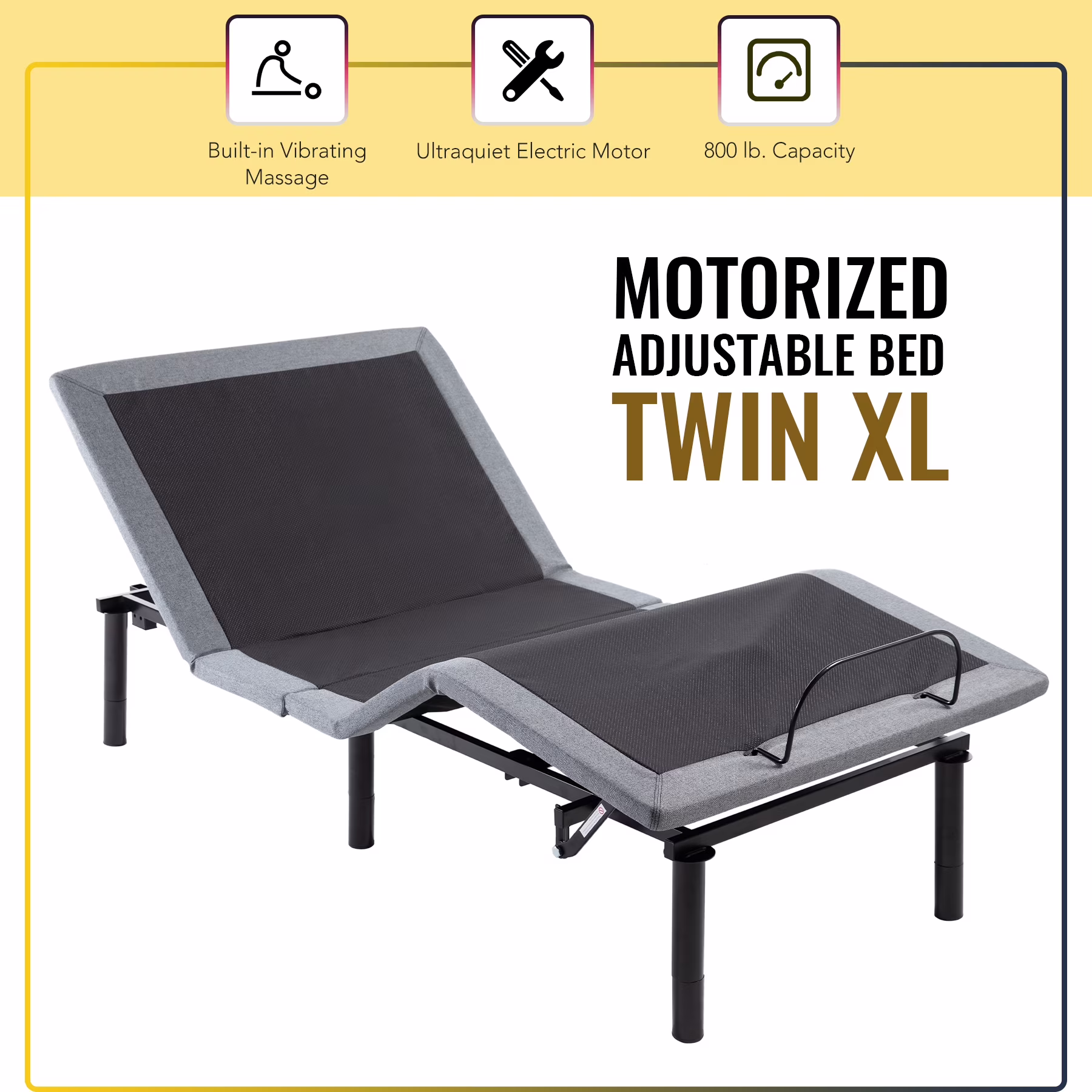 Electric Adjustable Bed - Twin XL 8 inch Plush