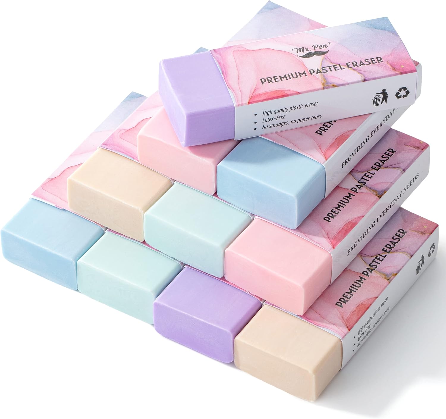 Eraser - Colored - 10 Pack