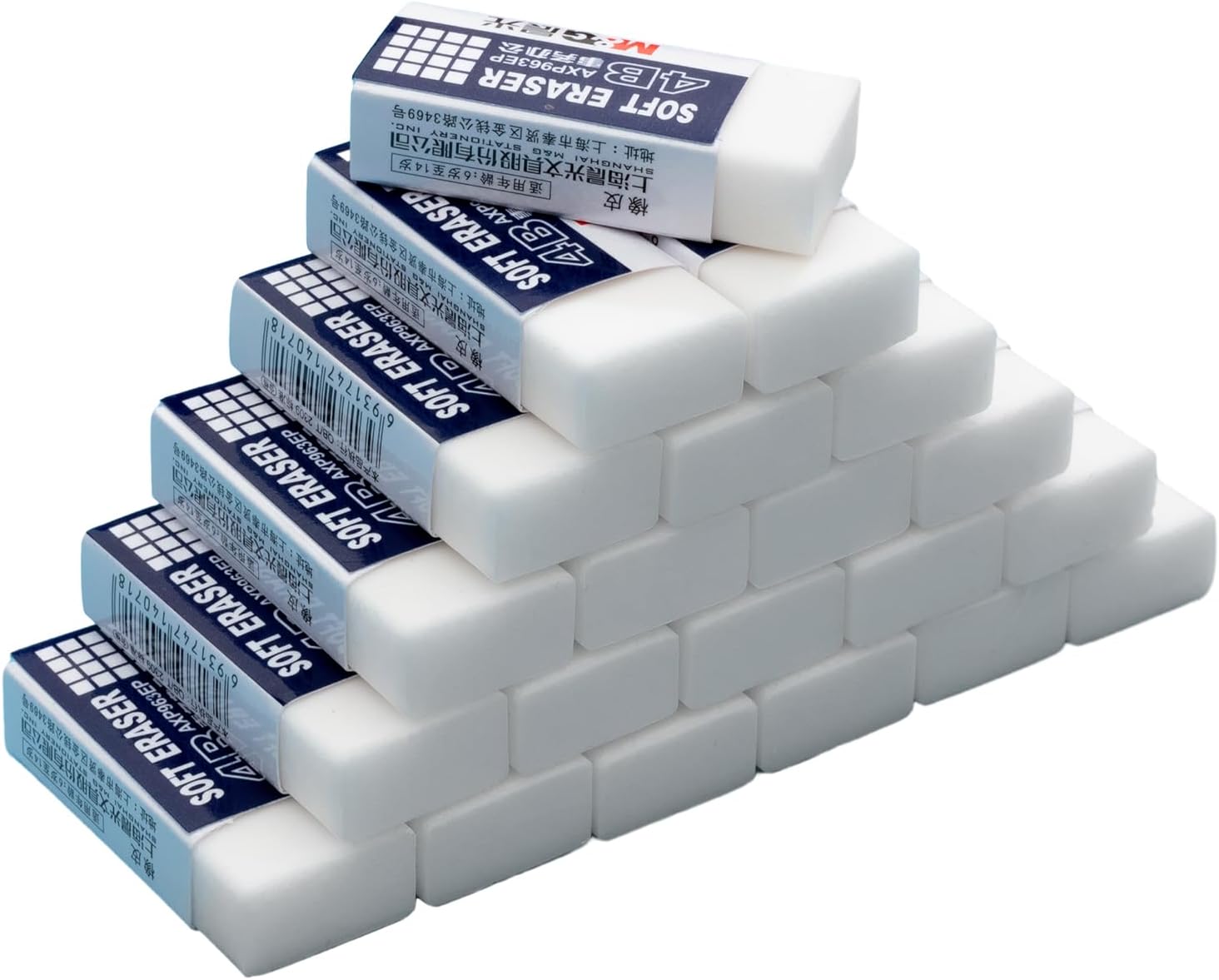 Eraser - White - Large - 10 Pack