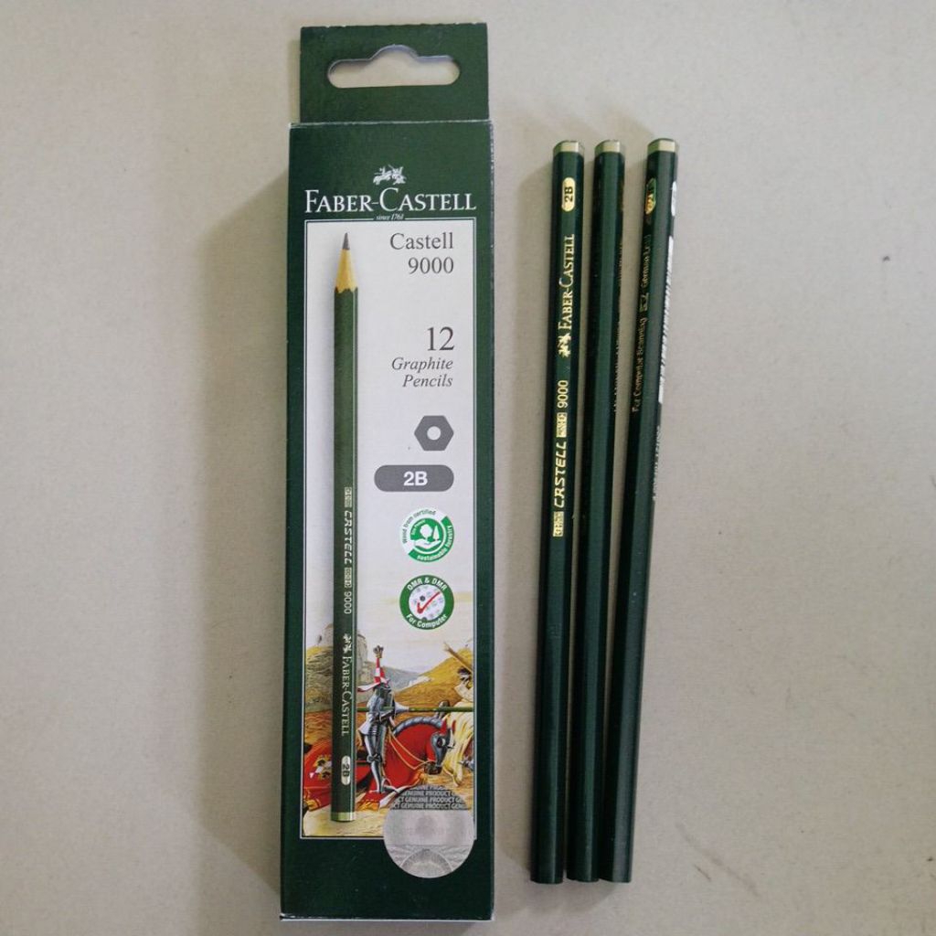 Faber-Castell 9000 Pencil - 2B - 12 Pack