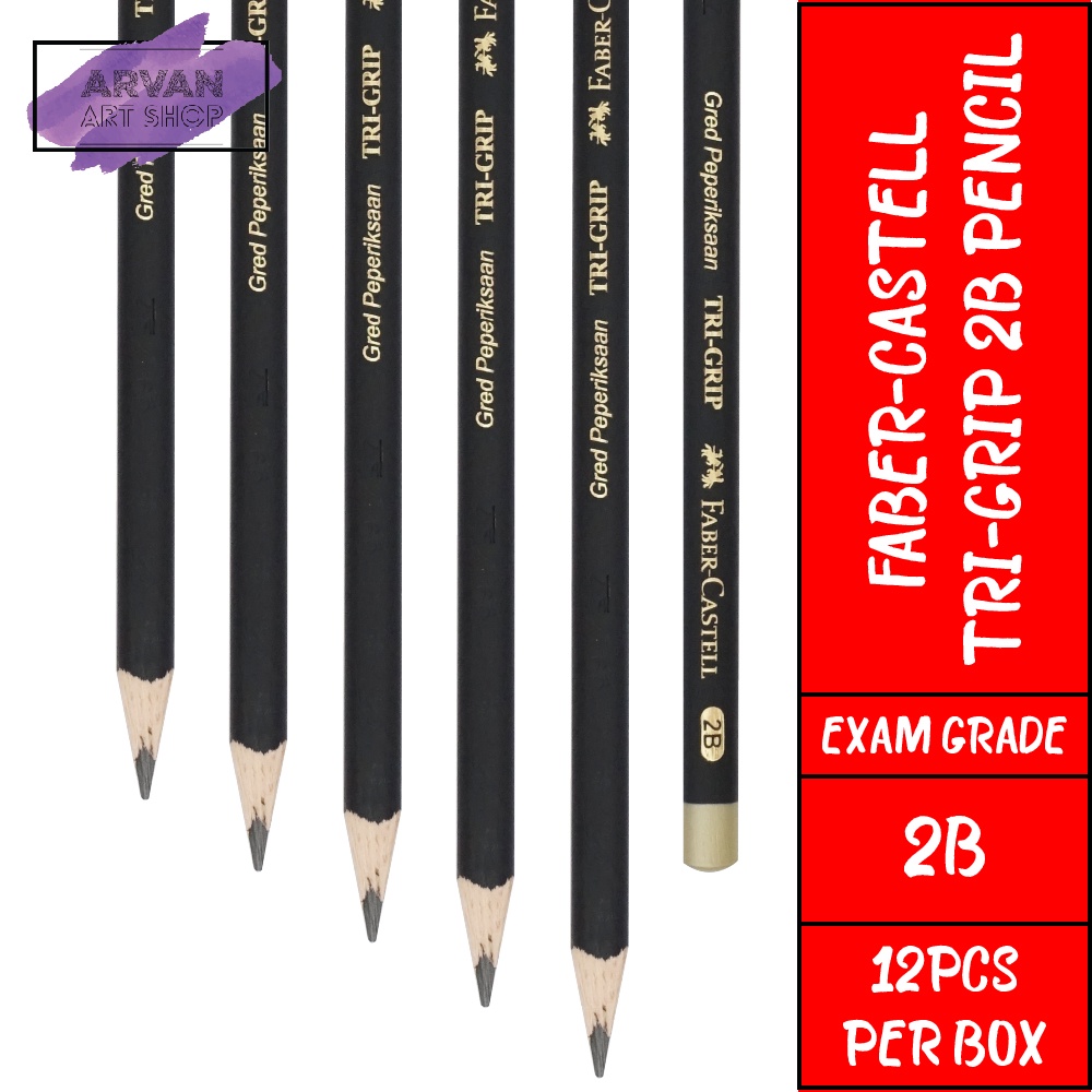 Faber-Castell Grip Pencil - 2B - 12 Pack
