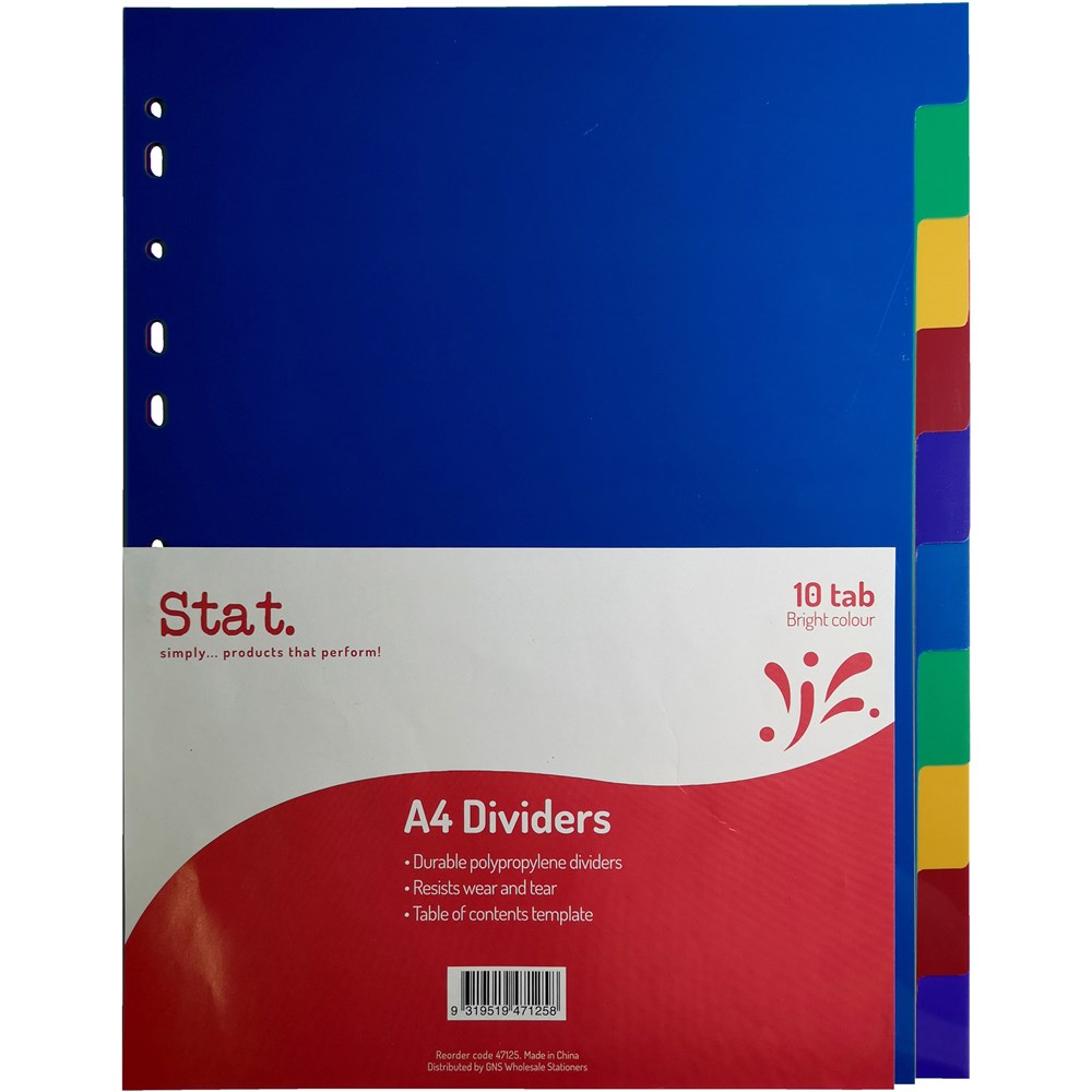 File Divider - A4 - 10 Tab