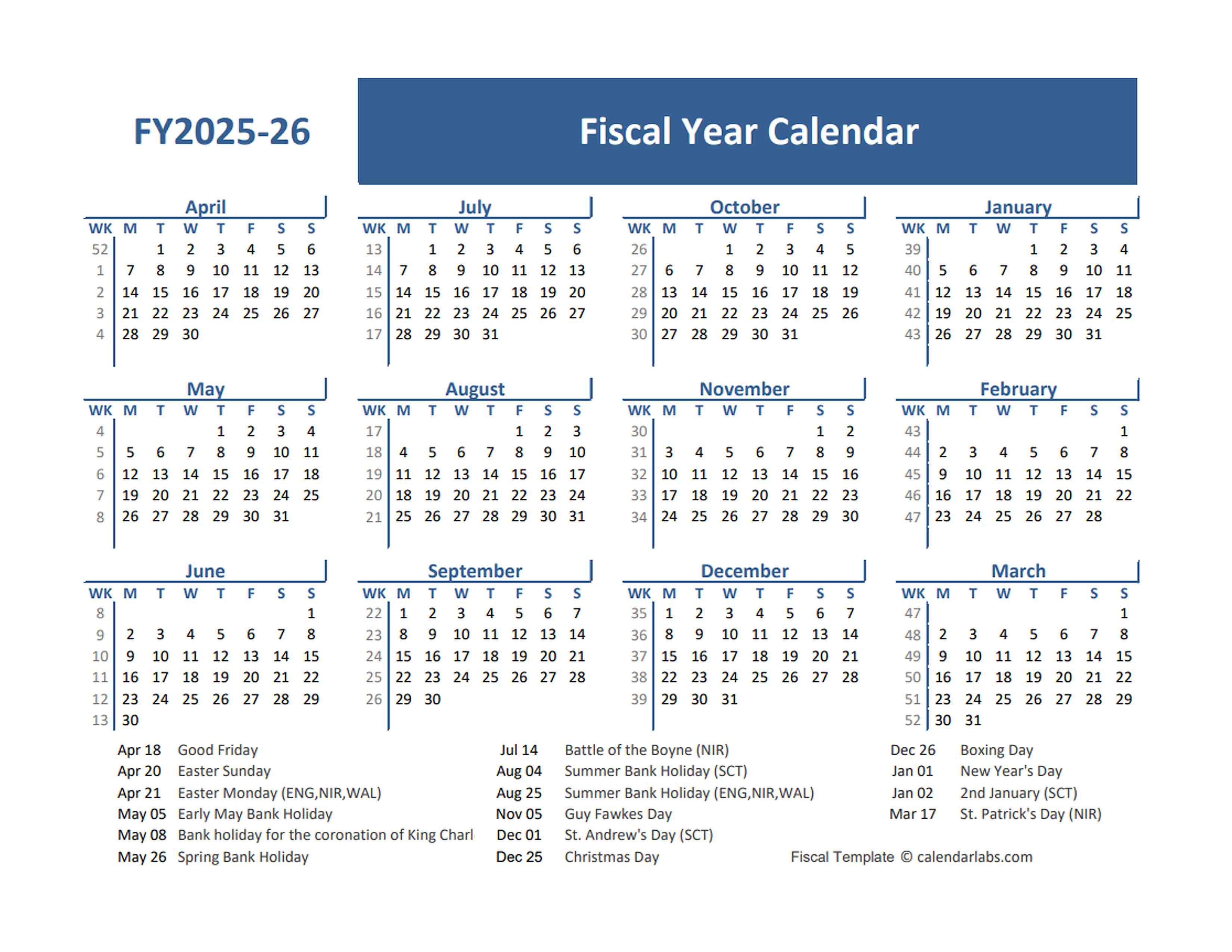 Fiscal Calendar