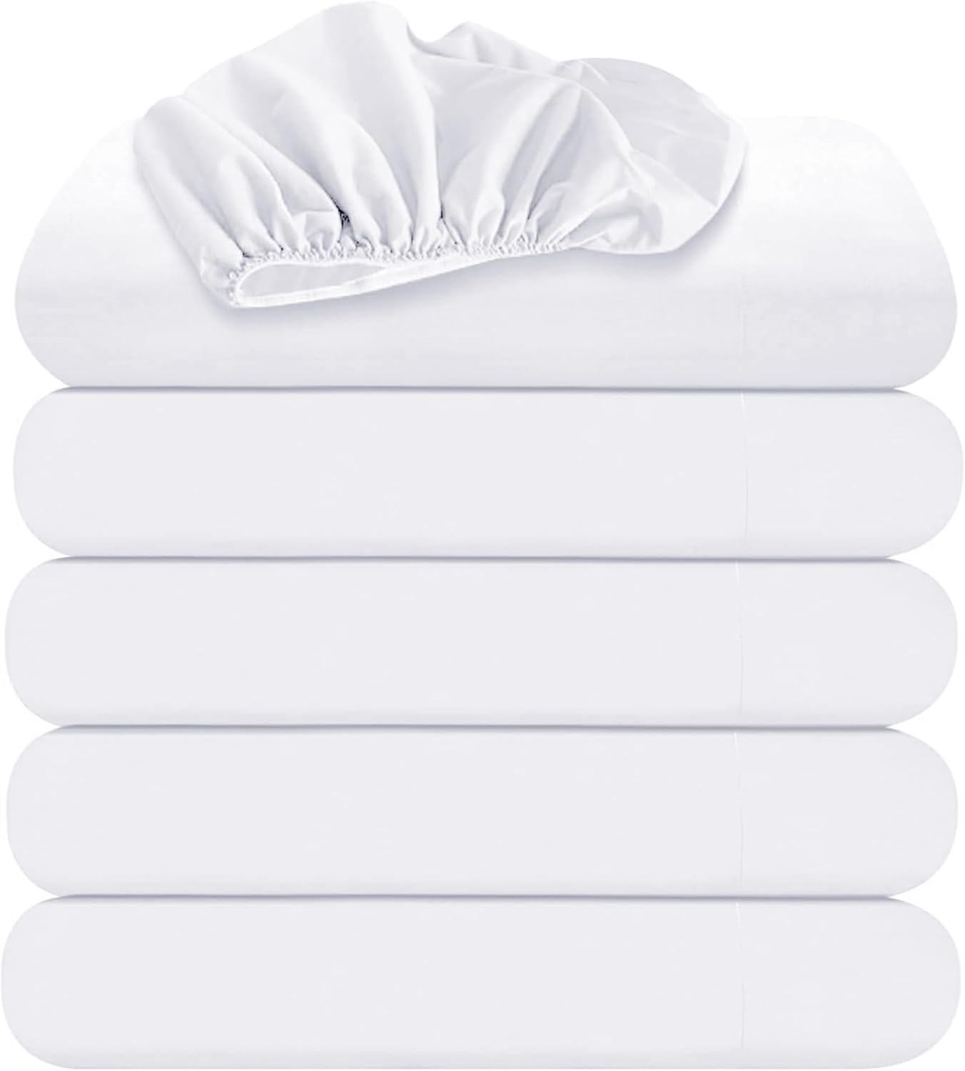 Fitted Sheet - Queen - Elastic - White