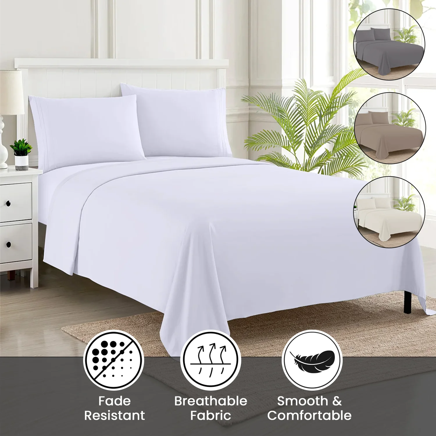 Flat Sheet - Double - White