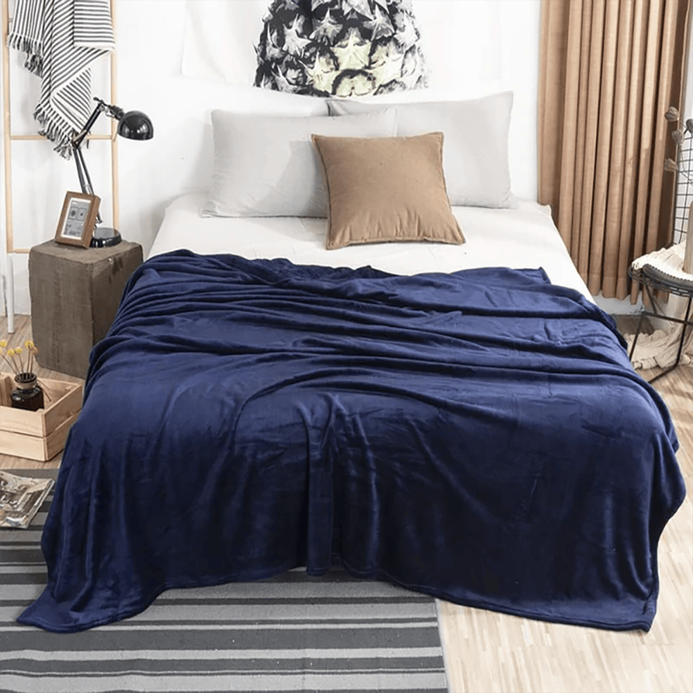Fleece Blanket - Double - Blue