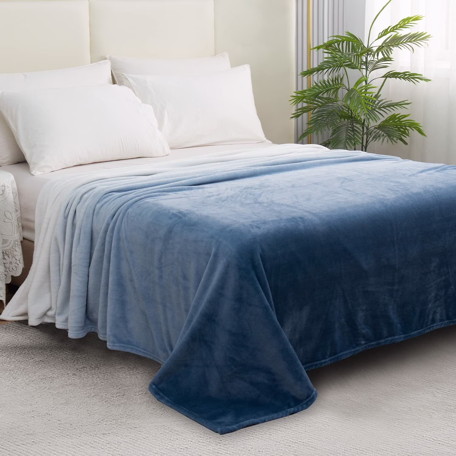 Fleece Blanket - King - Blue