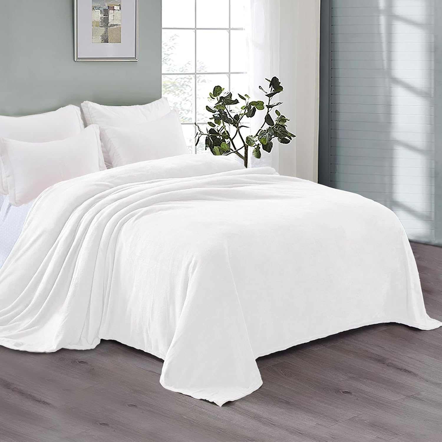 Fleece Blanket - Queen - White