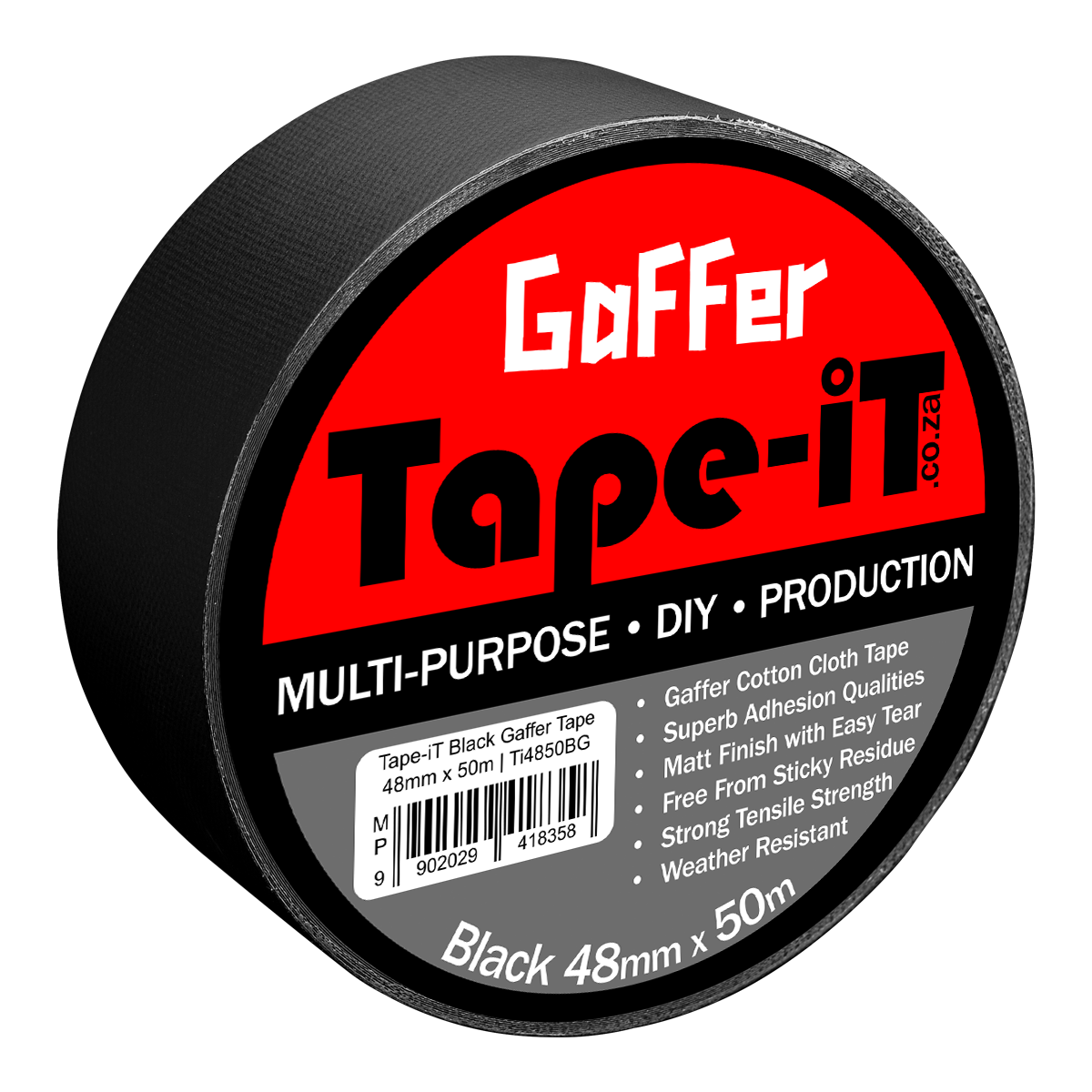 Gaffer Tape - 48mm x 50m - Black