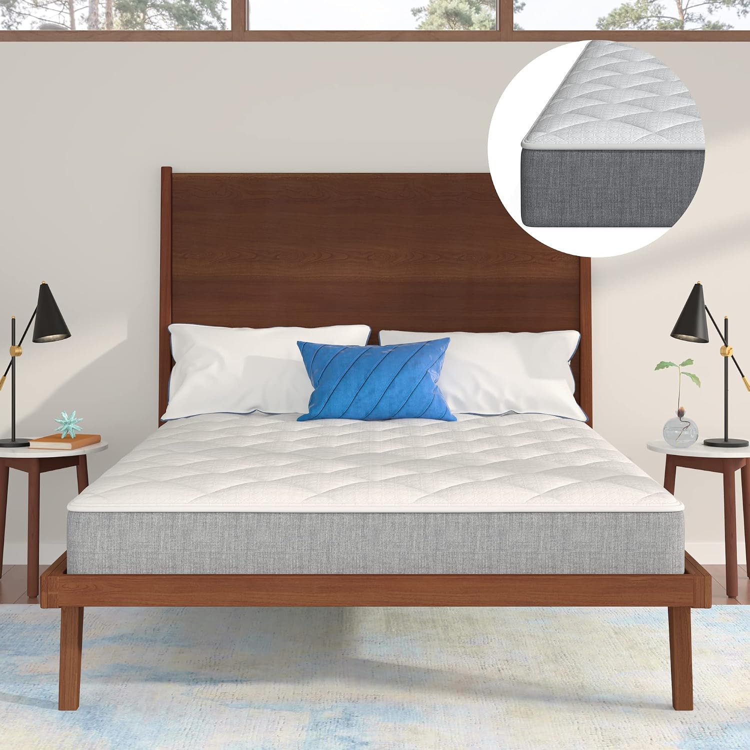 Gel Infused Mattress - Double 10 inch Hypoallergenic